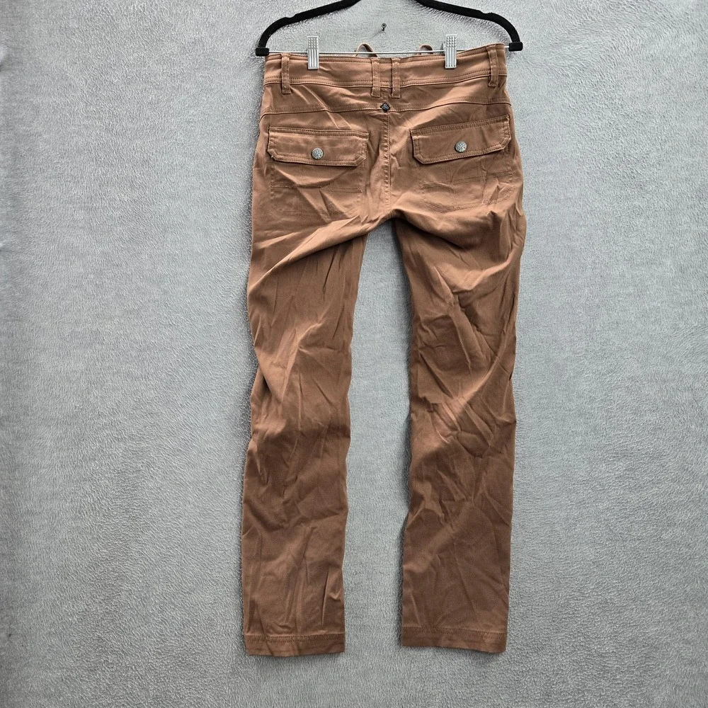 Prana Women‎ Pants 2 Brown Chino Elastane Nylon Drawstring 28